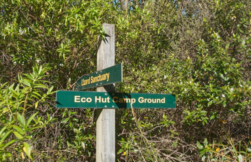 Signposts in the māra at Salisbury School