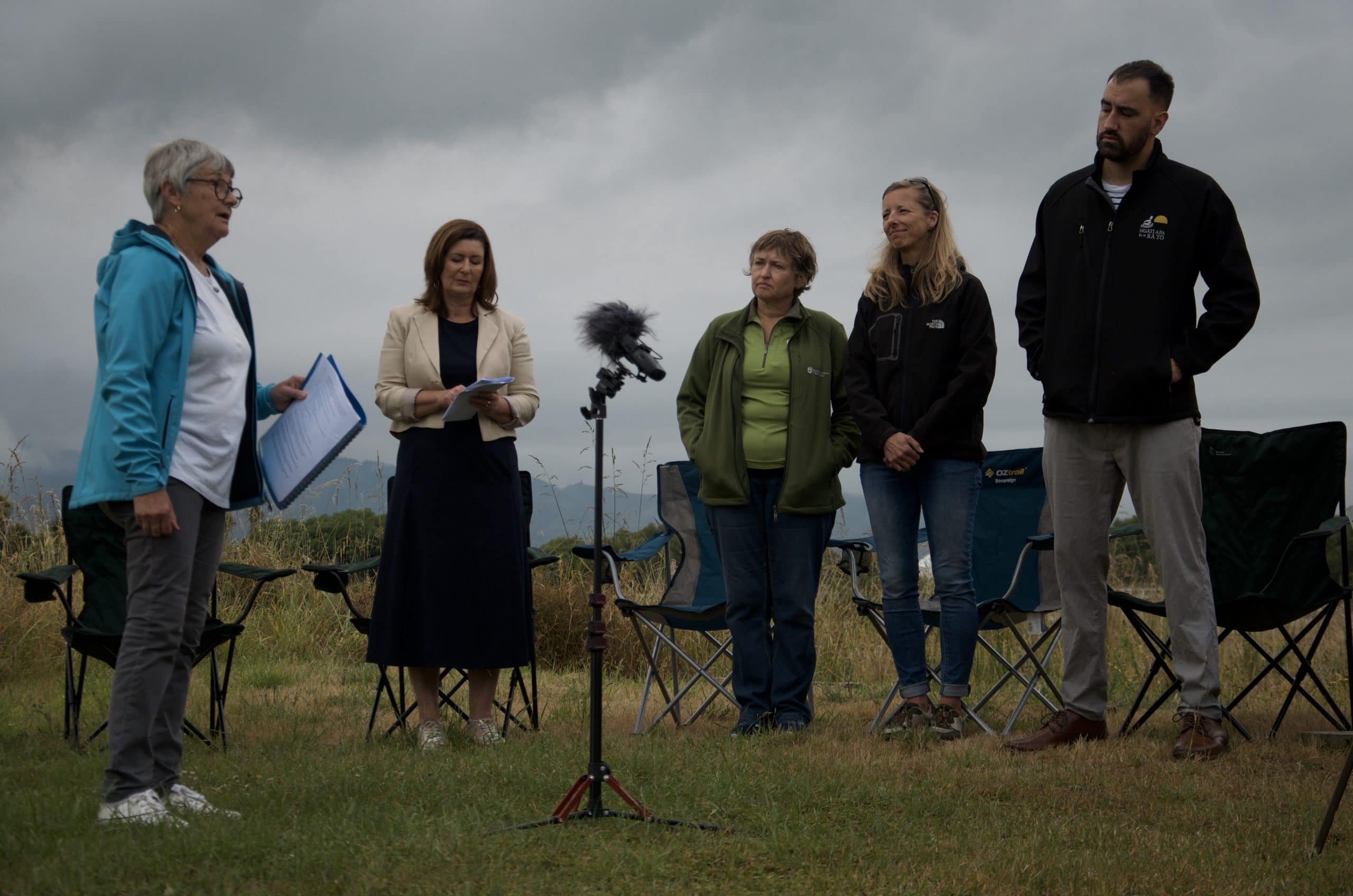 TET Chair Gillian Bishop at the launch of the blue carbon Core and Restore project, November 2021