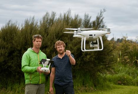 TET Evaluation and Monitoring Program Leader Craig Allen with the TET Drone