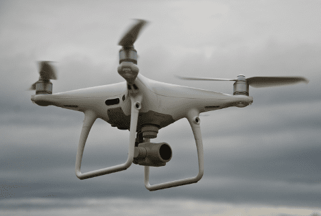 TET's Phantom 4 V2 drone on its maiden flight.